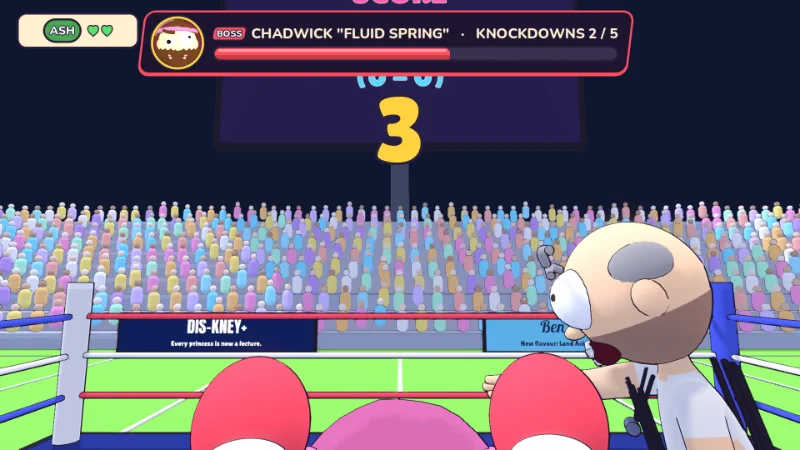 The Non-Binary Brawl against Chadwick 'Fluid Spring' in the Microaggression Arena.
