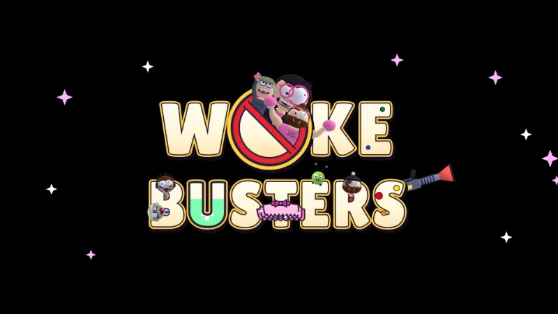 The Woke Busters title card.