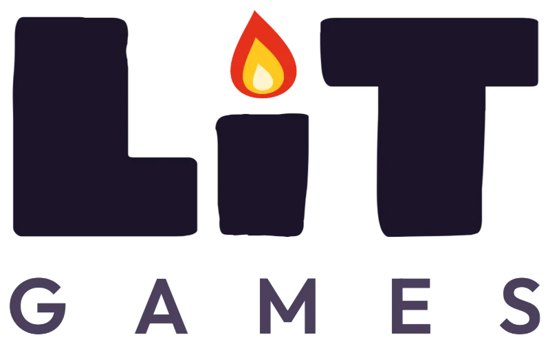 Lit Games logo, dark