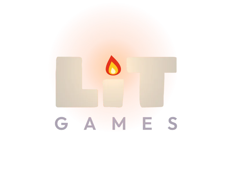 Lit Games logo with glow